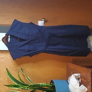 NWT! Sleeveless shirt dress size 10 Liz Claiborne Blueberry
